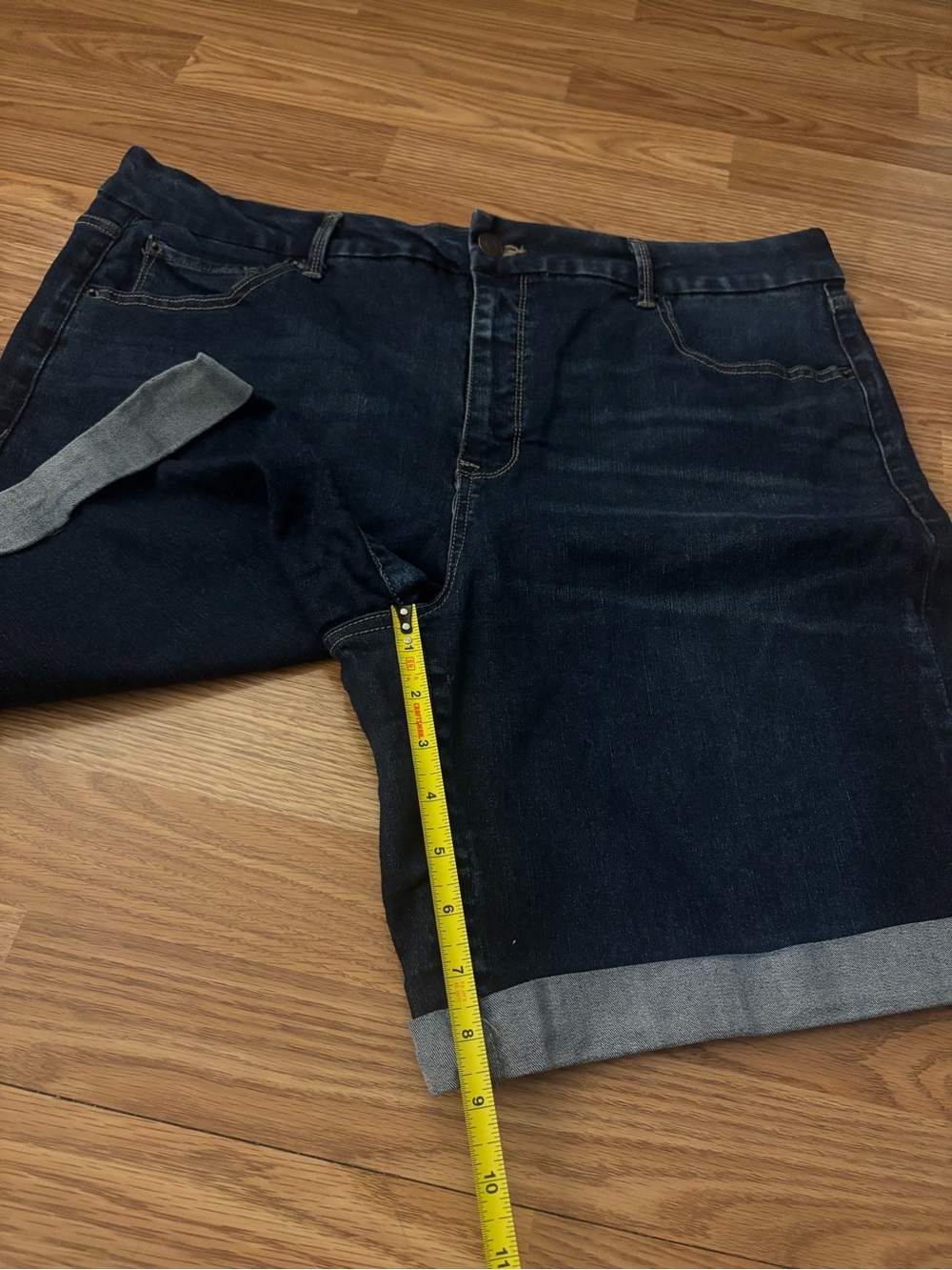 Terra & Sky Dark Blue Bermuda Denim Shorts Size 18W - Picture 6 of 7